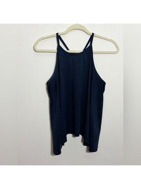 Athleta High Neck Shadow Stripe Chi Tank Size XXS